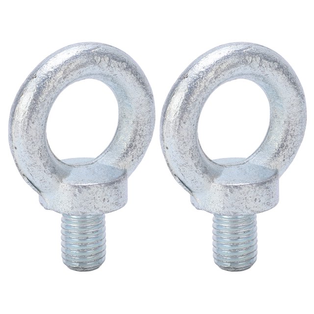 2PCS Rings Lifting Expansion Eyebolt Bolts Screw, Q235 Steel Wall Concrete Brick Anchor Bolts, Galvanized Carbon Steel Eyebolts Deep Threaded Lifting Shoulder Eyebolt