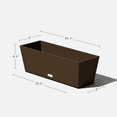 thumbnail image 2 of Veradek Pure Series Window Box 25" Planter 2 Pack Espresso, 2 of 7