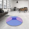 thumbnail image 4 of Ahgly Company Tapis d'Intérieur Lavable à la Machine, Carré, Transitionnel, Violet Mimosa Violet, Tapis de Zone, 4 Pieds Carré, 4 of 7