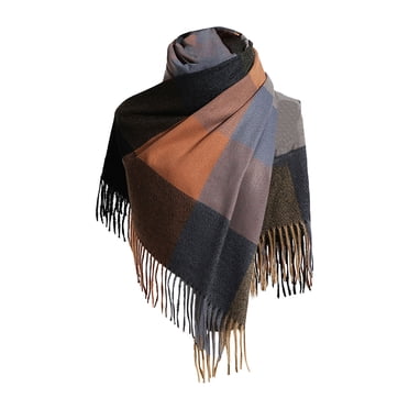 Ladies Scarf Striped Color Plaid Shawl Elegant Ladies Style Warm Comfortable Autumn And Winter Scarf