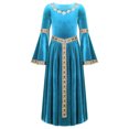 thumbnail image 3 of Robe de Princesse Médiévale pour Filles, Robe Maxi Vintage Renaissance, Robe de Bal, Tenue de Fête, Bleu Pâle 16, 3 of 6