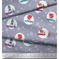 thumbnail image 3 of Soimoi Rayon Fabric Gift Box,Car & Santa Christmas Print Fabric by The Yard 56 Inch Wide, 3 of 3