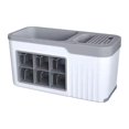 thumbnail image 2 of Kitchen Storage Box Case Holder Basket Serving Tray for Canned Goods Cabinet grey white 6 grids, 2 of 8