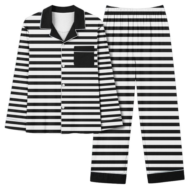 Rbaofujie Pyjamas pour Femmes Femmes Décontracté Mode Imprimé Manches Longues Hauts Décontractés Pantalons Ensemble de Pyjama Filles Chemises de Nuit