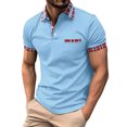 thumbnail image 1 of Ramiter Polos pour Hommes Manches Courtes Avantage Polo Piqué Uni Bleu,2TG, 1 of 7