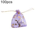 thumbnail image 2 of 100Pcs Sweet Heart Print Drawstring Candy Bag Wedding Party Gift Jewelry Pouch, 2 of 10