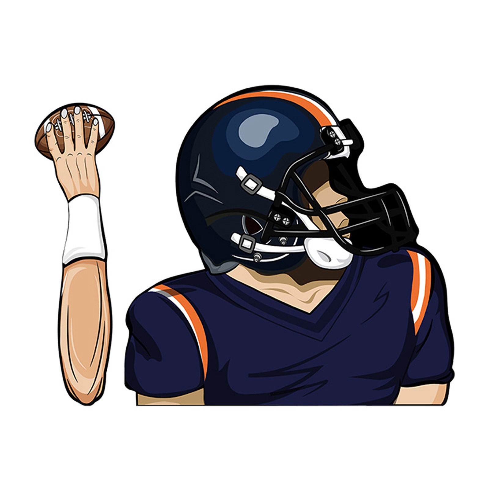 TopLLC Football Quarterback Wiper Stickers Car Windshield Wiper Stickers Car Car Stickers