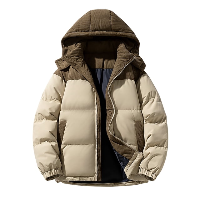 Styesk Jackets for Men Men's Stitching Drawstring Hooded Slim Fashion Jacket Coat Outwear