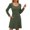 Armée Verte, variante sur TJAZFJPA Robe d'Été pour Femmes Robe Chandail en Tricot avec Poches Col Carré Manches Longues Robes Évasées pour Femmes Robes Smockées pour Femmes