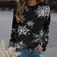thumbnail image 1 of EGNMCR Sweatshirt Mode de Noël Pull-Over à Col Rond Imprimé pour Femmes Manches Longues Blouse Confortable Sweatshirt, 1 of 5