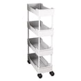 thumbnail image 2 of ZZkhGO Storage Cart, Multi Layer Mobile Storage Rack with Wheels, Easy Assembly Rolling Utility Cart for Living Room Bedroom Bathroom Kitchen, 2 of 7