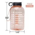 thumbnail image 2 of Bouteille d'Eau de 2200 ml Grande Capacité Sport Extérieur Gobelet Portable avec Poignée Sangle pour Camping Randonnée, 2 of 6