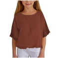thumbnail image 1 of RXIRUCGD 2025 Vêtements d'Été pour Enfants Nouveaux T-Shirts d'Été pour Enfants Manches Raglan Manches Courtes T-Shirt Graphique Col Rond T-Shirt Filles Haut Décontracté, 1 of 8
