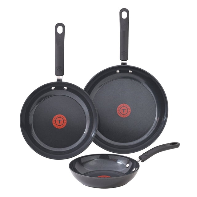 T-fal Ceramic Non-Stick Skillet Set, 3-piece