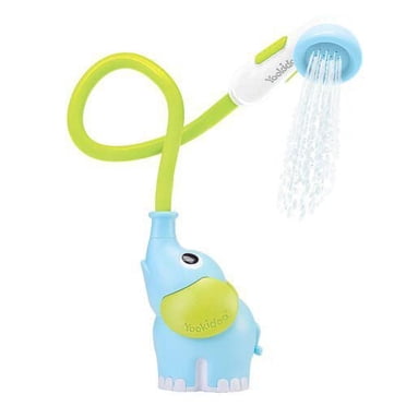 Jouet de Bain pour Bébé Éléphant Douche - Jet Apaisant et Doux, Utilisation à Une Main, Portable avec Pompe à Eau Circulante