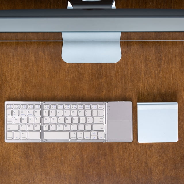 Birdeem Tablette avec Clavier, Clavier Sans Fil avec Pavé Tactile, Clavier Bluetooth Pliable avec Pavé Tactile Mince Portable 3 - Plier Clavier Bluetooth Sans Fil avec Pavé Tactile pour Tablettes