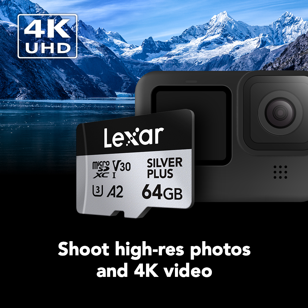 Carte Lexar Professional 64 GO SILVER PLUS microSDXC™ UHS-I