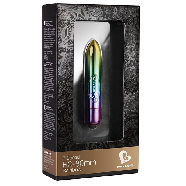 Rocks Off Ro-80mm Bullet Vibrator, Rainbow