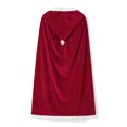 thumbnail image 3 of Gupgi Cape de Noël pour Femmes Mme Santa Claus Cape Poncho à Capuche en Velours Rouge Robe Cape de Princesse, 3 of 8