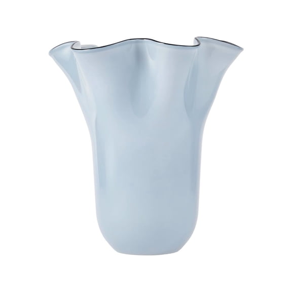 Anko Ruffle Blue Glass Vase