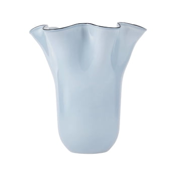 Anko Ruffle Blue Glass Vase