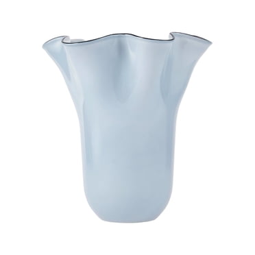 Anko Ruffle Blue Glass Vase