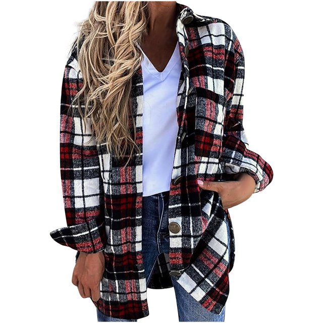 CEHVOM Mode Femme Manches Longues Ouvert devant Ample Manteau Imprimé Blouse Liquidation