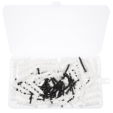UPOUART 100 Pcs Vis d'Ancrage pour Cloison Sèche de Forme Cylindrique pour Fixations Murales, Suspension, Rénovation Domiciliaire