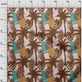 thumbnail image 3 of oneOone Silk Tabby Brown Fabric Tropical Craft Projects Decor Fabric Printed By The Yard 42 Inch Wide, 3 of 4