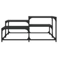 thumbnail image 2 of vidaXL Coffee Table Black 87.5x87.5x40 cm Engineered Wood, 2 of 5