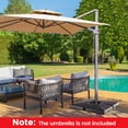 thumbnail image 4 of Costway Parasol Déporté de Patio Remplissable 4 Pcs Base Support Robuste Carré, 4 of 10