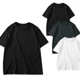 thumbnail image 2 of asjyhkr 3PCS Plus Size Men's Short Sleeve T-Shirt Crew Neck Tshirts Basic Plain Tees M-5XL, 2 of 8