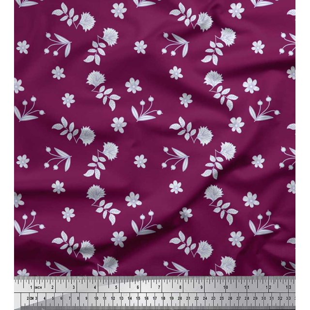 Soimoi Viscose Chiffon Fabric Semi Circle Geometric Print Sewing Fabric Yard 42 Inch Wide