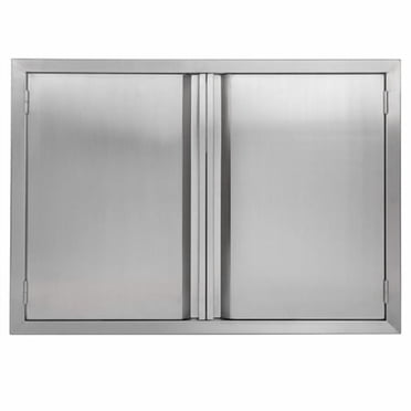 Bi-Dtool Porte de Cuisine Extérieure 26 Pouces" L X 24 Pouces" H Portes d'Accès au Bbq en Acier Inoxydable Brossé 304 pour Cuisine Extérieure Armoire Extérieure Gril Barbecue Ou Îlot de Bbq