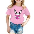 thumbnail image 1 of FhsagQ le 7 Juillet T-Shirt Décontracté à Manches Courtes à Col Rond pour Fille avec Imprimé de Pâques Mignon Haut T-Shirt pour Tout-Petits Filles Printemps le 7 Juillet T-Shirts 5T-6T Pâques 12-13 Ans, 1 of 3