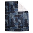 thumbnail image 4 of Parure de lit de 4 pièces pour lits jumeaux, Bleu Geo, 4 of 9