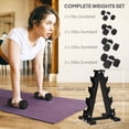 thumbnail image 4 of Soozier 100 LBS Dumbbell Set with Rack, Rubber Coated Hex Hand Weights, 4 of 10
