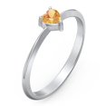 thumbnail image 3 of Bague Pierre de Naissance en Forme de Cœur - Citrine (Novembre), 3 of 6