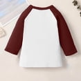 thumbnail image 4 of ZACPNCV T-Shirts pour Adolescentes Raglan Manches 3/4 Vêtements Mignons Automne Col Rond Hauts Confortables Manches au Coude T-Shirts Bourgogne 9-10 Ans, 4 of 7