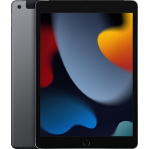 Restauré 2021 Apple iPad Wi Fi+Cellulaire 64 GB Space Gris (9th Génération) (Rénové)