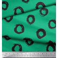 thumbnail image 3 of Soimoi Green Heavy Canvas Fabric Line & Circle Geometric Printed Craft Fabric by the Yard 58 Inch Wide, 3 of 3