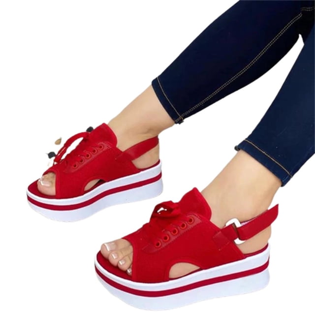 Women Chunky Platform Sandals Excellent Durability For Women 37 Black