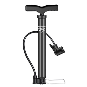 Pompe de Vélo Portable, Pompe à Bille Gonfleur Pompe de Plancher de Bicyclette avec Buse Auxiliaire Utilisation la Plus Facile avec Presta, British et Schrader Pompe de Bicyclette