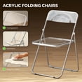 thumbnail image 4 of 4 Pack Acrylic Folding Chairs, Modern Transparent Foldable Chairs, Clear, 4 of 10