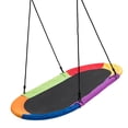 thumbnail image 4 of Patiojoy 60" Flying Saucer Tree Swing Set Outdoor Oval Swing Adjustable Hanging Ropes for Kids Colorful, 4 of 7