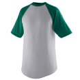 thumbnail image 1 of 423A Chandail de Baseball à Manches Courtes pour Adulte, Chiné et Vert Foncé - Petit, 1 of 1