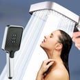 thumbnail image 1 of Shower Head with Handheld High Pressure - 2024 Squares Rain Showerhead with 3 Spray Modes for Body Coverage and Bathroom Upgrade, 1 of 3