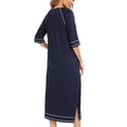 thumbnail image 3 of yievot Robe de Maison pour Femmes Longue à Fermeture Éclair devant Peignoirs Chemises de Nuit avec Poches Tenue d'Intérieur, 3 of 4