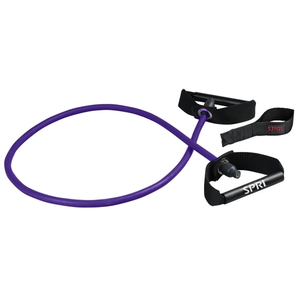 Bande de résistance Spri Xertube Ultra Heavy violette avec sangle de porte pour le renforcement musculaire, le conditionnement physique, l'entraînement sportif et l'amélioration de la mobilité