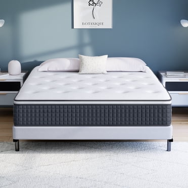 Queen Mattress, Lecuneey 12 Inch Innerspring Hybrid Mattress in a Box with Motion Isolation & Pressure Relief, CertiPUR-US, Queen